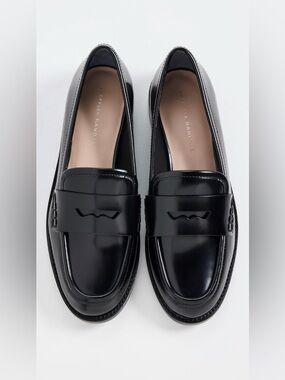 NEW Loeffler Randall Rachel Black Leather Loafers Size 7.5
